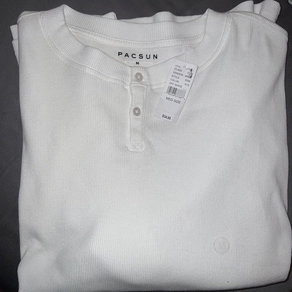 PacSun Off White 2 Button Men's Shirt
